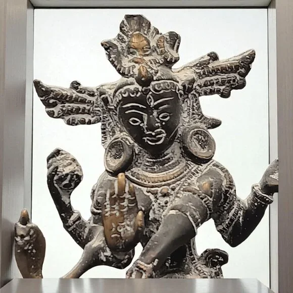 A Bronze Statue of Shiva Nataraja, as Lord of the Dance 12" H x 91/2 " W - Picture 4 of 8